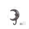 Cast Iron Wall Hook Vintage Decorative Rustic Hardware for Entryway, Hallway, Bedroom Sun