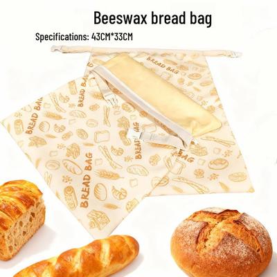 Bolsa de almacenamiento de pan de cera de abeja de grado alimenticio reutilizable con hebilla
