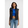 Women's Quilted Vest HUGO Bubble Shape 001 Blue/black
