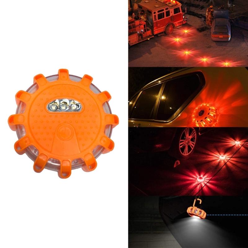 Car Emergencies Beacon Lights with 9 Blinking Pattern Roadside Assistance LED Flares Auto Safety Flashing Lights