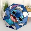 1pc Stitch Automatic Umbrella 8-Bone Design Compact Gear for Outdoor Travel,Perfect Gift for Friends' Birthdays y250813008