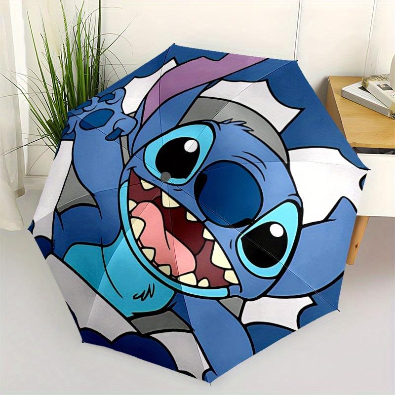 1pc Stitch Automatic Umbrella 8-Bone Design Compact Gear for Outdoor Travel,Perfect Gift for Friends' Birthdays y250813008