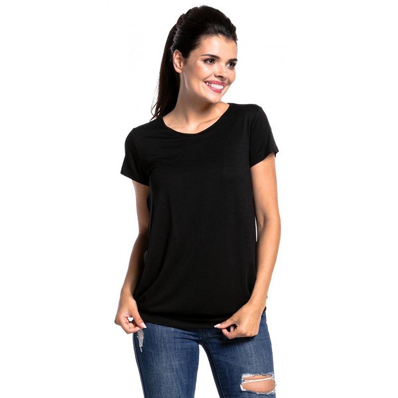2019 European and American Style Round Neck Short Sleeve Maternity Nursing T-Shirt