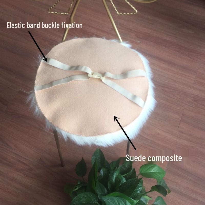 Plush Faux Sheepskin Butterfly Chair & Bar Stool Cushion with Long Hair