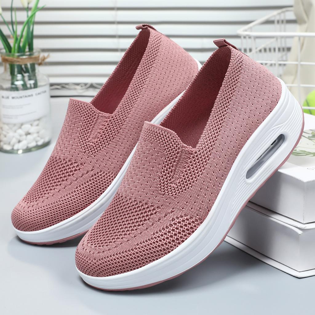 Spring Women Shoes Slip On Rocking Shoes Thick Bottom Casual Shoes Casual daily Comfortable Lightweight Non-slip Soft sole Easy to wear