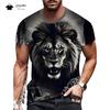 Vintage Tiger Graphic T-Shirt Men Summer Breathable Men's Top Trendy Men's Clothing New Fashion Oversized Men's Short Sleeve Tee