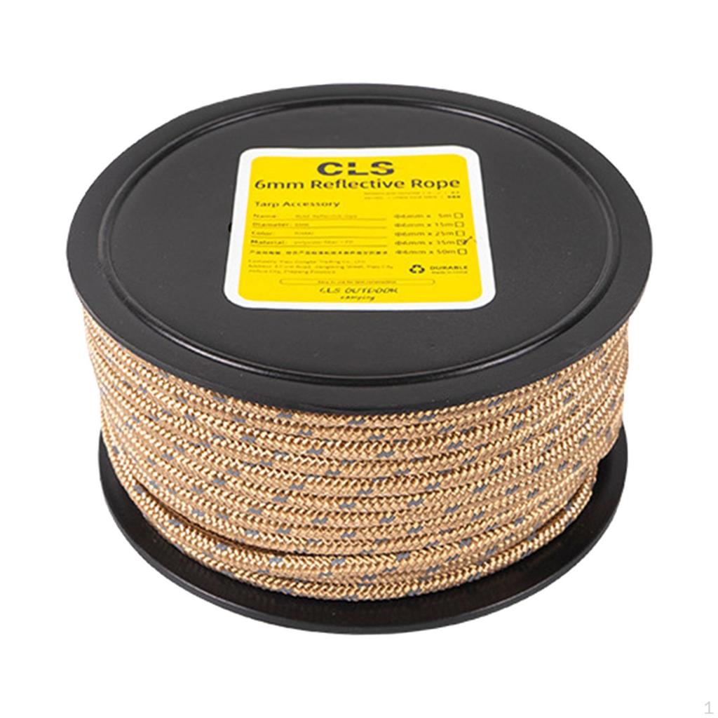 Camping Rope Guylines Multifunction Solid Braid Clothesline Thicked Guy Lines Tent for Climbing