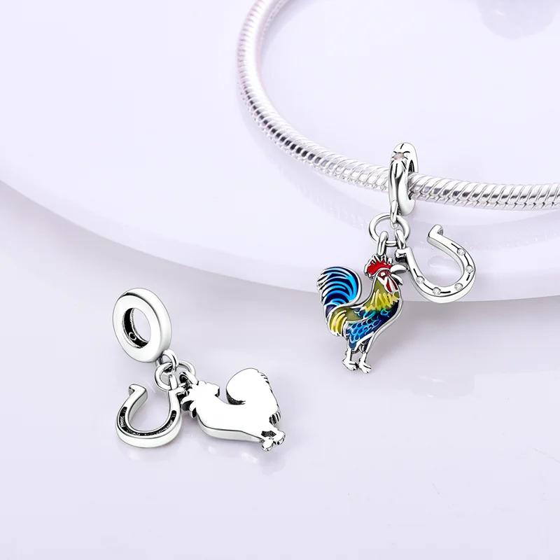 Kupfer Löwe Nashorn Charm Anhänger Perlen Passende Charms Kupfer Original Armband Für Frauen Schmuckherstellung Geschenk