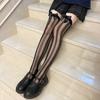 White Silk Bow Stockings For Women Japanese JK Over-the-knee Stockings Sexy Lace High Thigh Fishnet Stockings