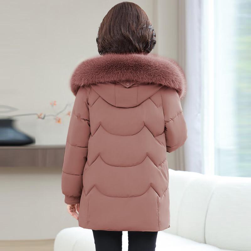 Dicker Damen-Wintermantel mit Kapuze und Polsterung