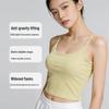 Lyocell Cotton Sports Yoga Camisole: Breathable, Chest-Padded, Small Backless Summer Tank