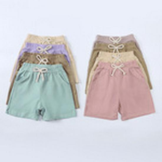 Spring-Summer Cotton Linen Romper: Baby Girl Short Sleeve Bodysuit Overalls with Cute Straps