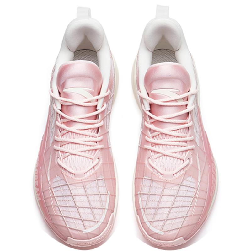 Anta Light Horseman 3 Basketballschuhe Herren Niedrig geschnitten Duftende Blume Rosa/Elfenbeinweiß Sneaker 112221608-3