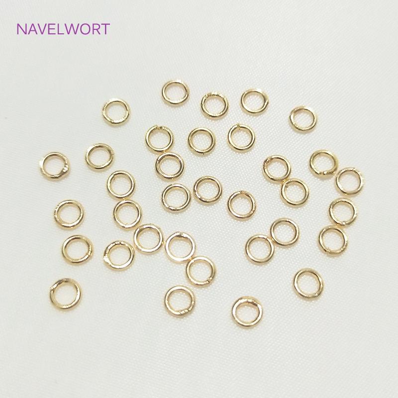 Großhandel 14K/18K Vergoldet Gelötet Geschlossene Ringverbinder Biegeringe Für DIY Schmuckherstellung Zubehör