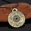 Chiński Taoizm Naszyjnik z zawieszką w kształcie starożytnej monety Egzorcyzmowanie Kobiety Moneta Wzmacniająca Demon Pieniądze i Lu D0C3