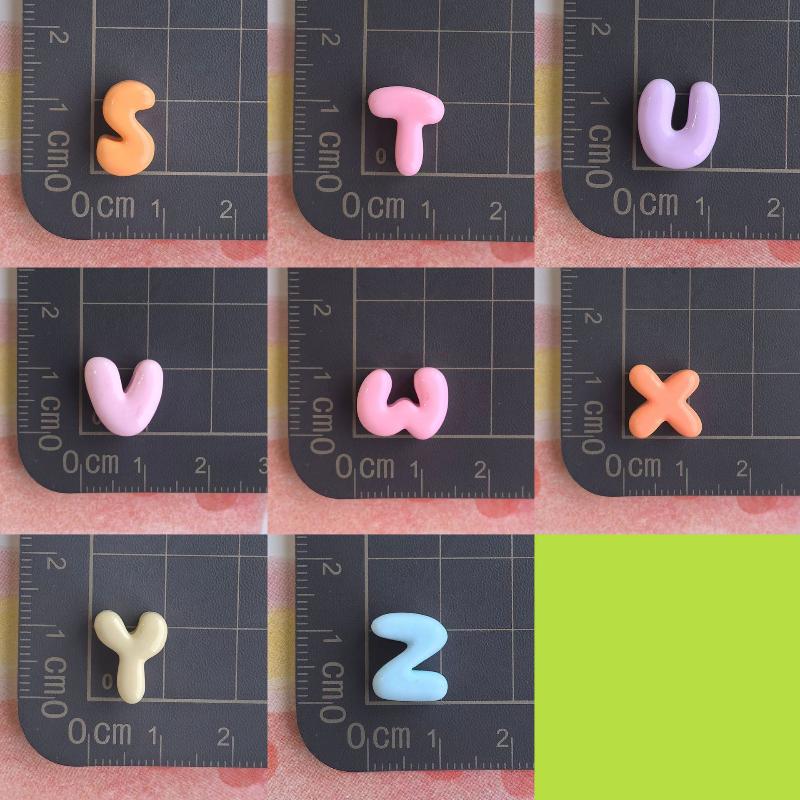 Handmade Mini Letter Charms Cute Diy Phone Cases Hair Clips Shoes Accessories Random Color