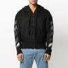 Off-White Brushed Mohair Zip Hoodie Black Men Outerwear OMHA073R20B020231088