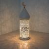 Ramadan Dekorative Lampenhalter Weiß Hohl LED Metall Lampenhalter Teelicht Kerzenhalter Laterne Lampe Heimdekoration