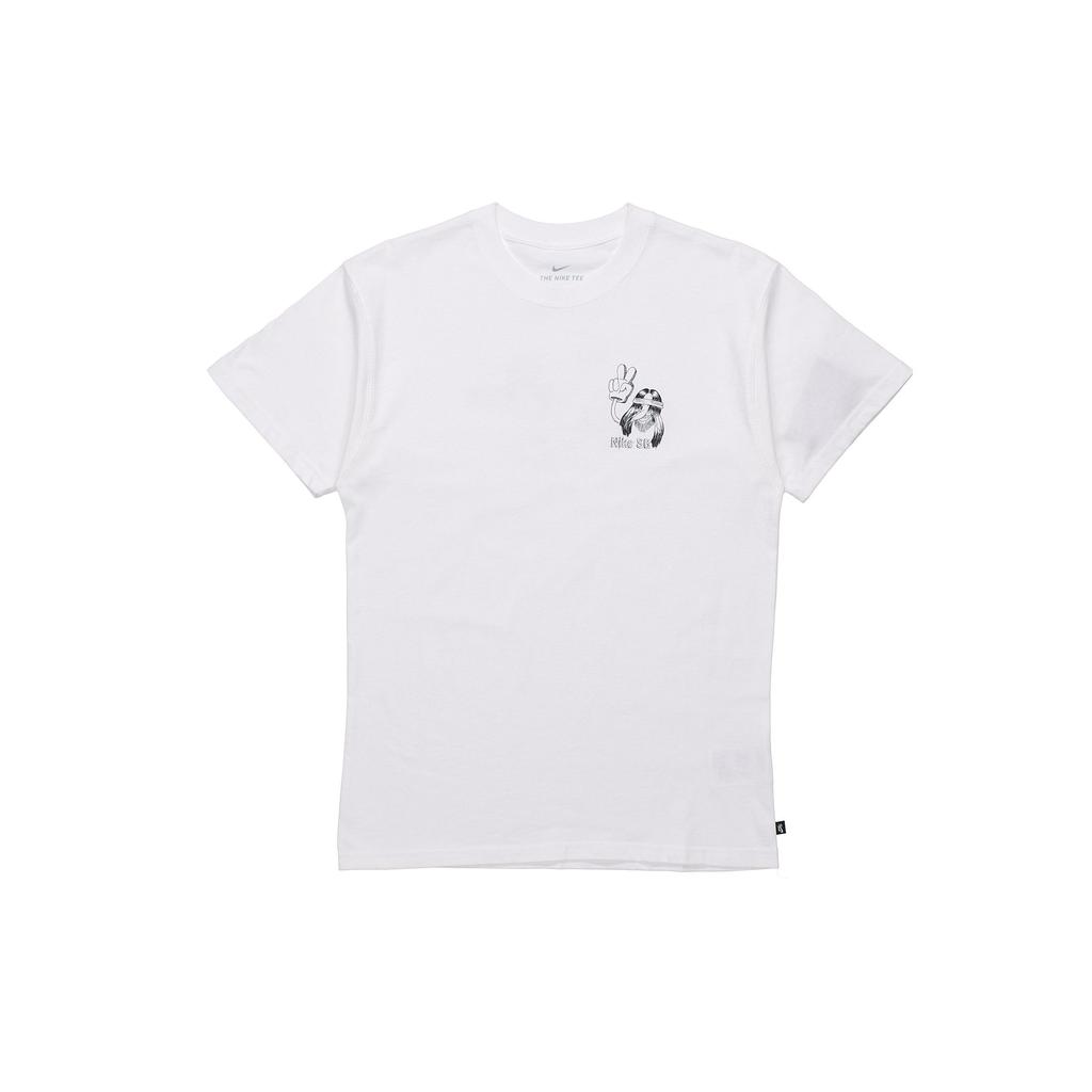 Nike SB Basketball Style Printed Skateboard Short Sleeve T-Shirt Unisex Tops White CW1465-100