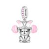 925 Silver Pink Series Dessert Cake Heart Camera Charms Beads For Women Fit Bracelet DIY Birthday Jewelry Gift