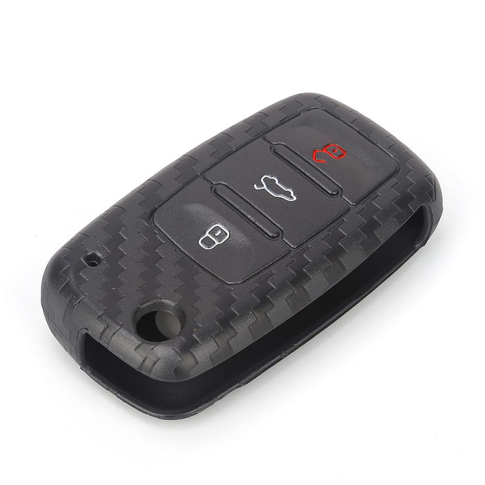Silikon-Schlüsselhülle für Volkswagen 3-Tasten-Modelle: Bora, Sagitar, Lingyu, CC, Golf, Tiguan, Lavida