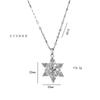 Female Crystal White Zircon Stone Snowflake Pendant Necklace Vintage Gold Color Wedding Jewelry For Women