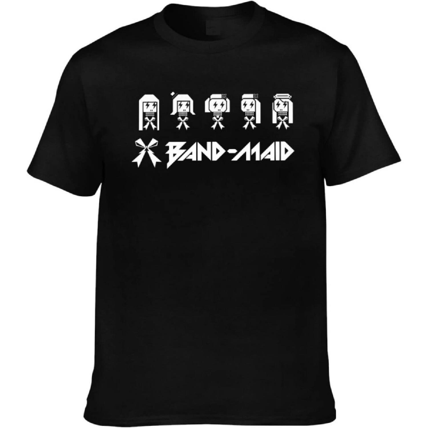 KKVEE Mens T-Shirt Band Maid Cotton Tee Crew Neck T Shirt Muscle Tee S разноцветный