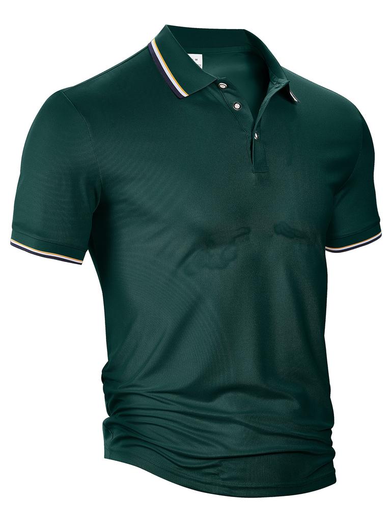 European and American short-sleeved men's polo shirt TEMU summer loose casual breathable lapel print advertising shirt T-shirt
