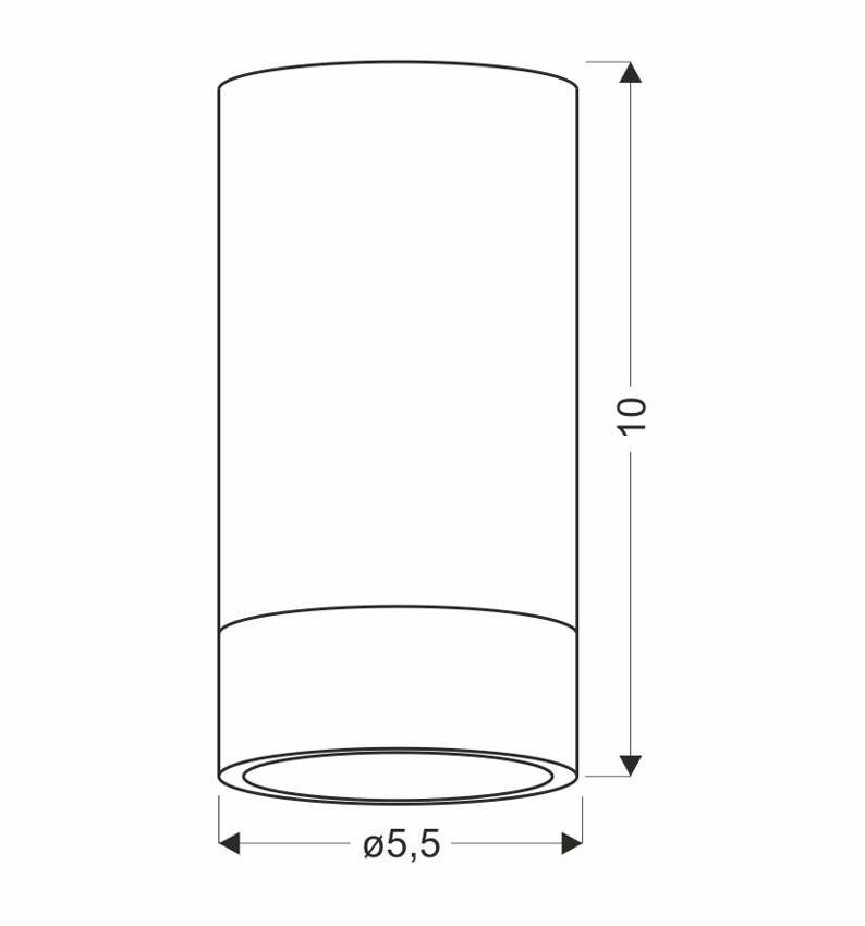 Modern Round Ceiling Spot Ø5.5cm Black Wooden Finish 1xGU10 15W CONTI Candellux