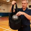 shot put carrying bag with handles and foam padding Heavy Duty Shot Put Ball Storage Carry Case for Training Practices