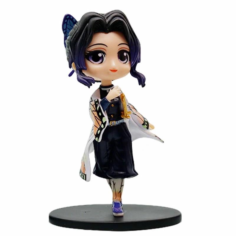 8pcs/Sets Q Posket Figure  Demon Slayer Mini Figurine Kimetsu No Yaiba Small PVC Dolls Desktop Decoration