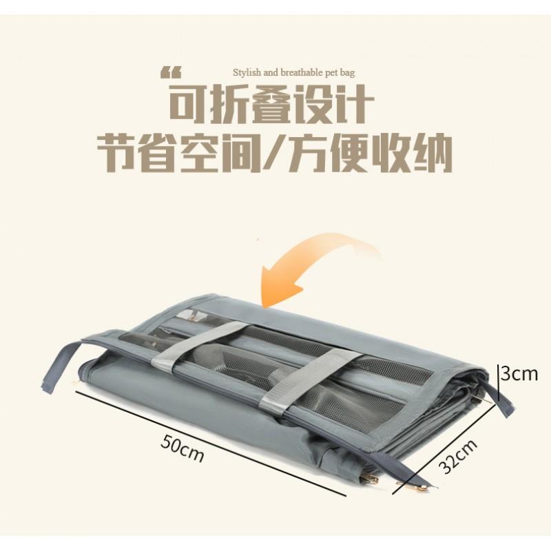 Large Capacity Pet Carrier Bag With Dual External Pockets Breathable Oxford Fabric Crossbody Dog Cat Travel Car Airplane