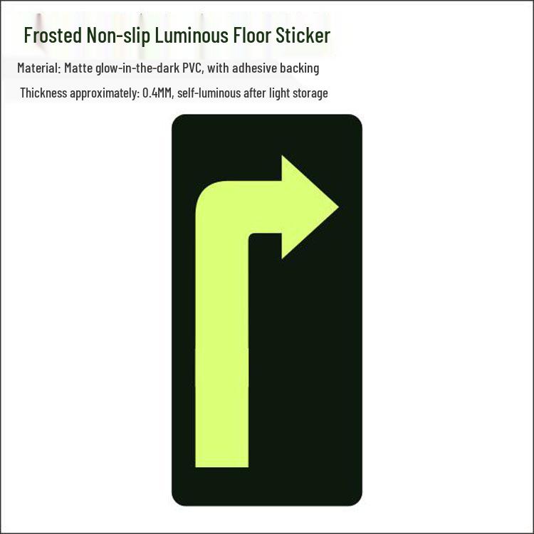 Glow-in-the-Dark Fire Exit Safety Sticker - No Electricity Needed for Stairwell Evacuation