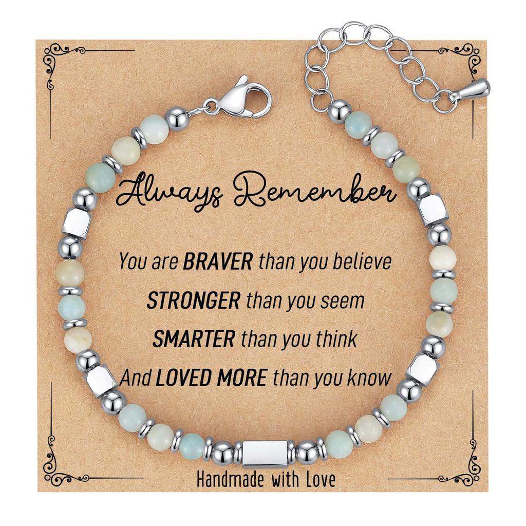 JYL TS Bracelet Letter Heart  Set Stackable Friendship & Personalized Luck