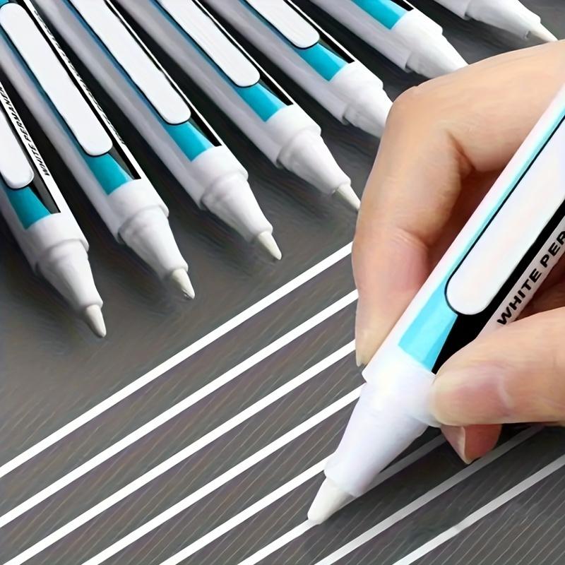 

White Permanent Marker - Durable, Waterproof, and Non-Fading - Suitable for Ages 14 and Up - Ideal for Fine Writing and Artwork