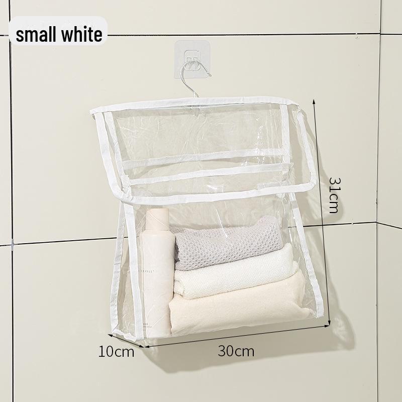 Transparent Waterproof Hanging Toiletries & Clothing Storage Bag for Bathroom or Dorm