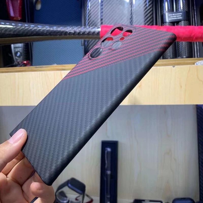 Custodia in vera fibra di carbonio per Samsung Galaxy S22 S23 Ultra Z Fold 4 Z fold 5 /iphone 14 13 12 11 Pro Max X XR XS Max Amirad Cover protettiva per telefono in fibra