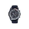 Edifice 100M Water Resistant Solar Quartz Movement Canvas Strap Watch Men Watches Black EQB-1000AT-1A