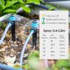 3/8" Bubbler 360° Adjustable Sprinkler Tee Quick Connect Drip Watering SprayersGarden Irrigation Watering System 9/12mm PE Hose