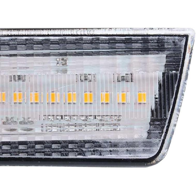 LED Front Bumper Side Marker Lights Smoke Lens/White Light, Compatible with Chrysler 300 300C Models 2005-2010, Front Fender Marker Lamps