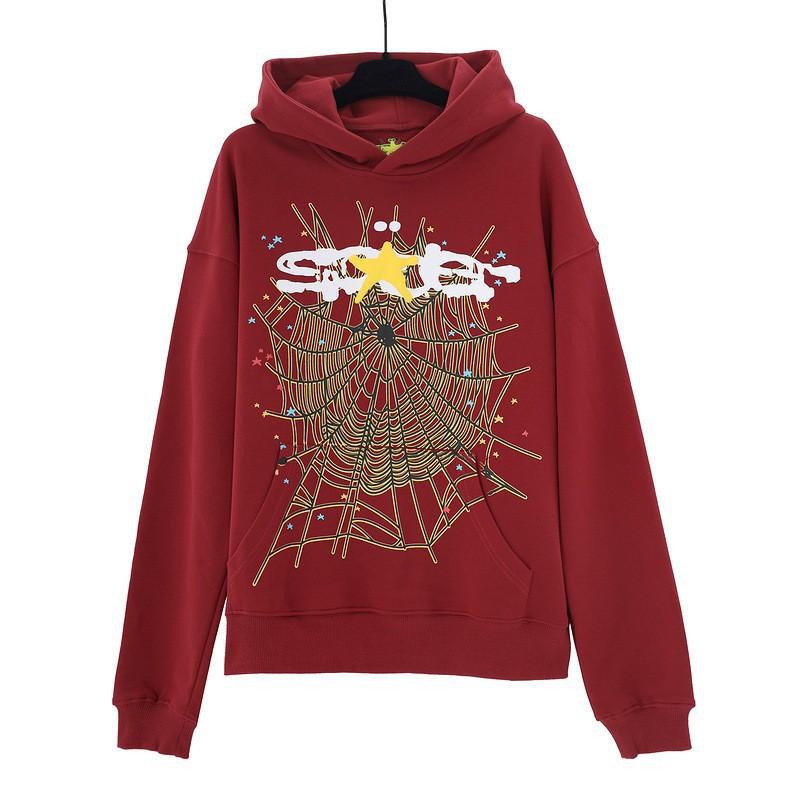 Maglione con stampa ragnatela, con cappuccio, pullover, casual, largo, nuovo