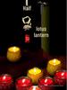 Smokeless Lotus Glass Oil Lamp - 24-Hour Ghee Candle for Buddha Offerings
