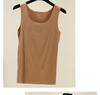 Korean Ribbed Cotton Seamless Tank Top - Women's Plus Size Round Neck Base Layer