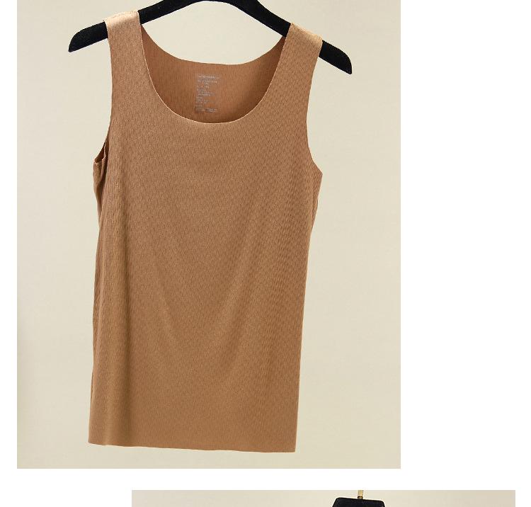 Korean Ribbed Cotton Seamless Tank Top - Women's Plus Size Round Neck Base Layer