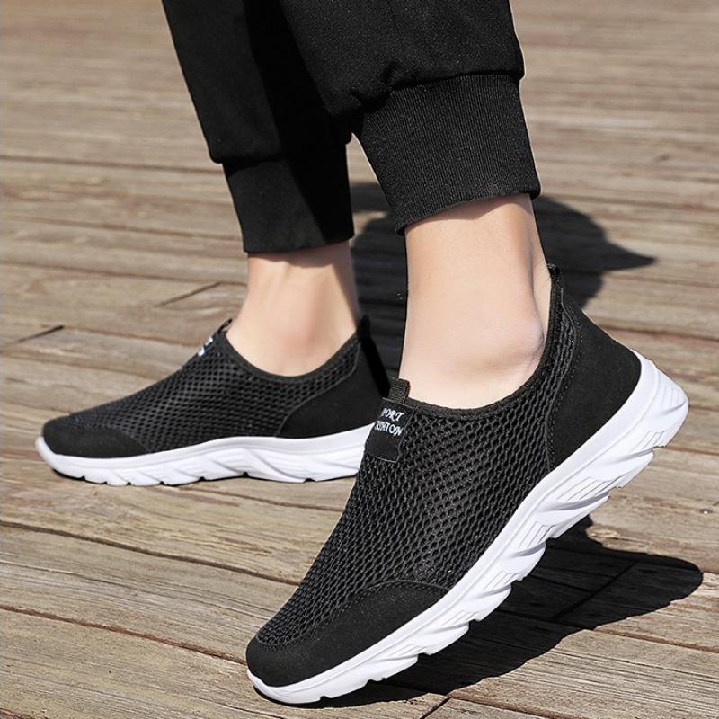 Men's Shoes Summer Breathable Mesh Shoes Lightweight Walking Flats Comfort Slip-On Driving Shoes Casual Sneakers for Men Loafers