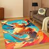Alfombra de Dibujos Animados Pokemon Charizard Pikachu para Niños, Alfombrilla de Juego Antideslizante para Sala de Juegos, Sala de Estar, Dormitorio, Felpudo Decorativo, Regalo
