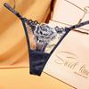 Japanese Embroidered Flower Spice Girls Thong Breathable Mesh Sexy Hot Low Waist Adjustable Belt Ladies Large Size Panties
