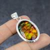 Ammolite Gemstone 925 Sterling Silver Gift Jewelry Pendant 1.80"