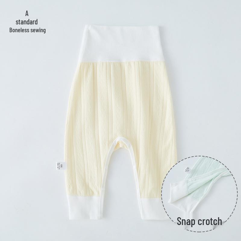 

Детские штанишки с высокой талией и застежкой-кнопкой в области промежности - Защита животика для новорожденных, Идеальны для весны и осени 66