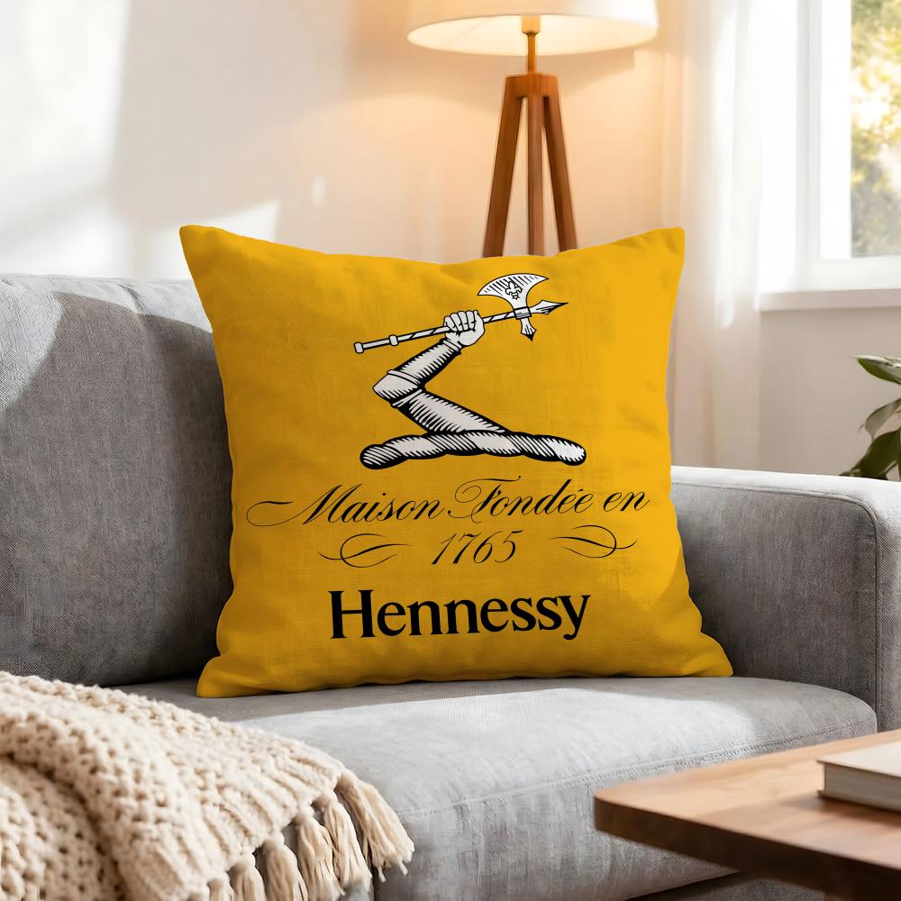 Premium Hennessy Cushion Cover 1Pcs Decorative Covers Soft Cushion Case For Sofa Couch Decor 40X40 45X45 Pillowcases